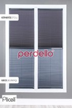 Plicell Antrasit Gri Gece Gündüz Plise Perde