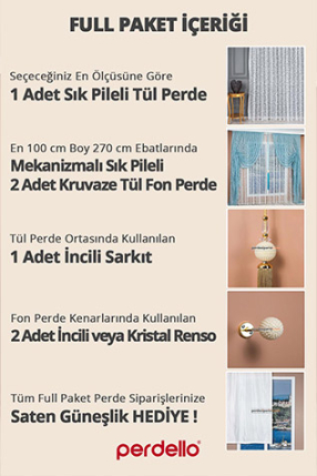 Sarmaşık Mor Kruvaze Full Paket Perde